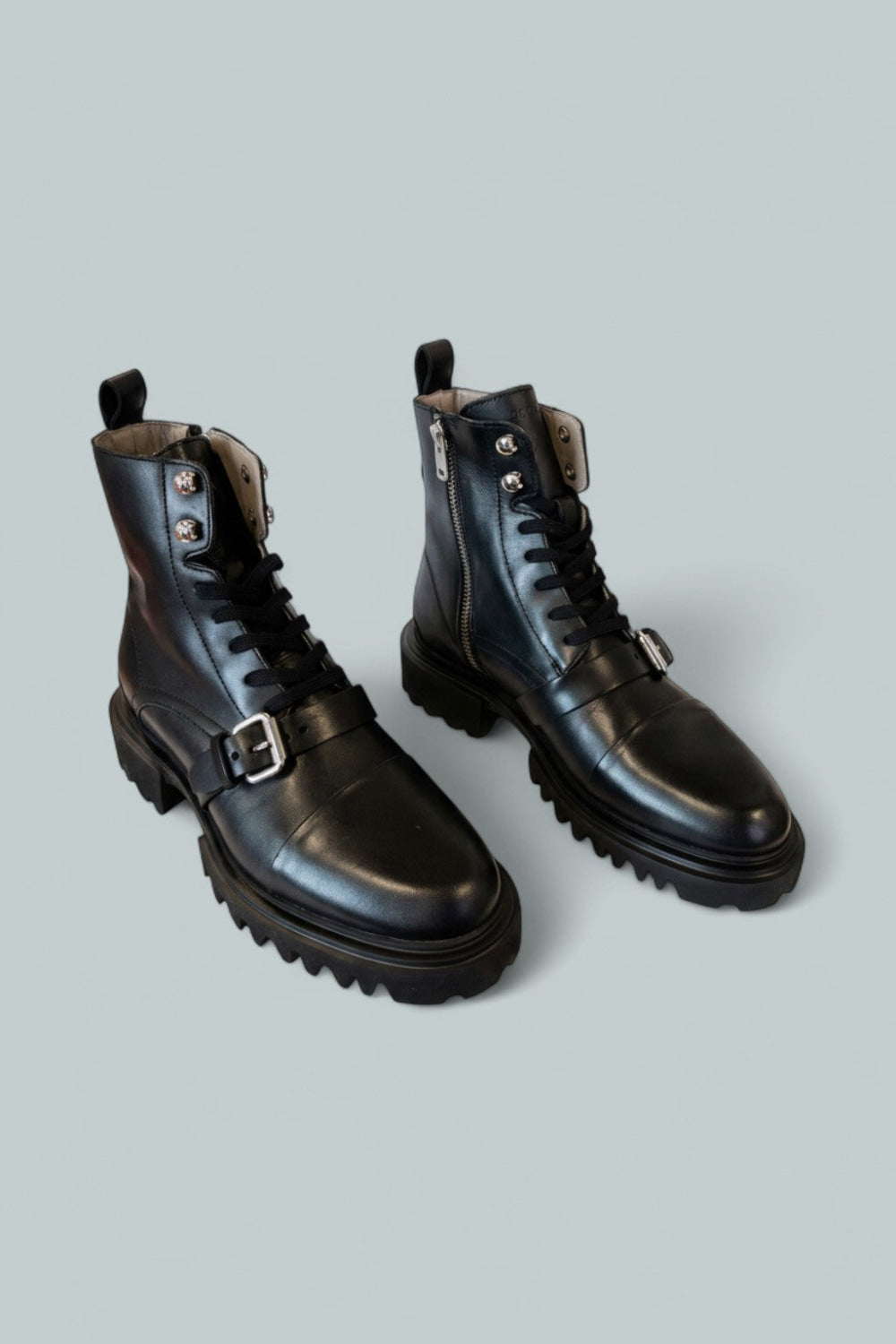 Women’s Tori Buckle Detail Ankle Boots - Black/Dull - 7 - Boots