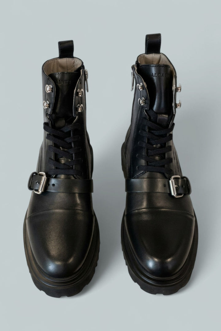 Women’s Tori Buckle Detail Ankle Boots - Black/Dull - 7 - Boots