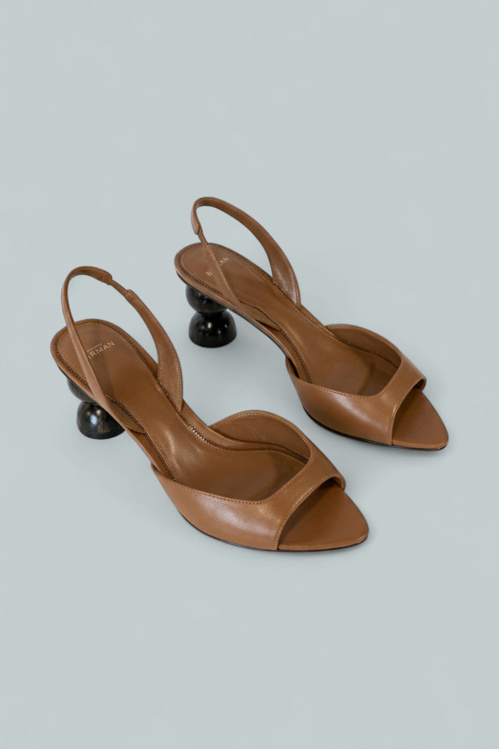 Women’s Tropicana Leather Mid Heel Sandals - Espresso - 9.5 - Sandals