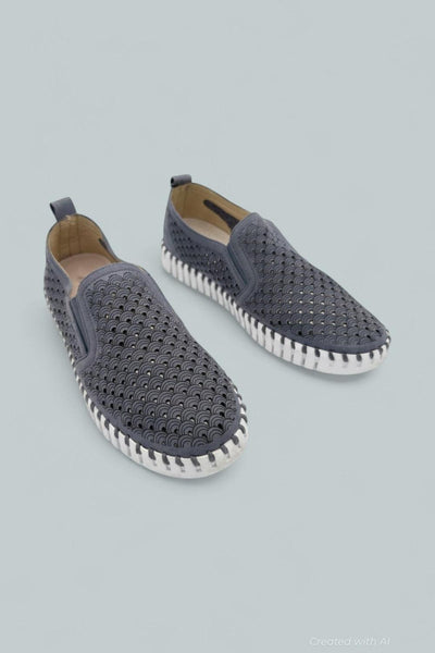 Women’s Tulip 140 Slip On Sneakers - Grey Blue - EU 40 / US 9 - Sneaker
