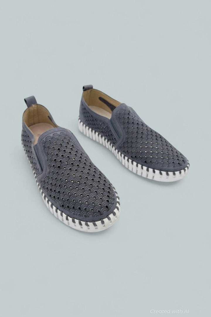Women’s Tulip 140 Slip On Sneakers - Grey Blue - EU 40 / US 9 - Sneaker