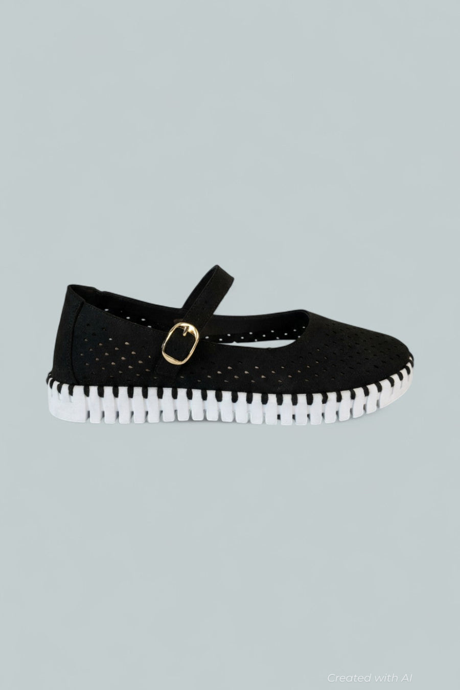 Women’s Tulip Mary Jane Ballet Flats - Black - 9 US / 39 EU - Mary Jane