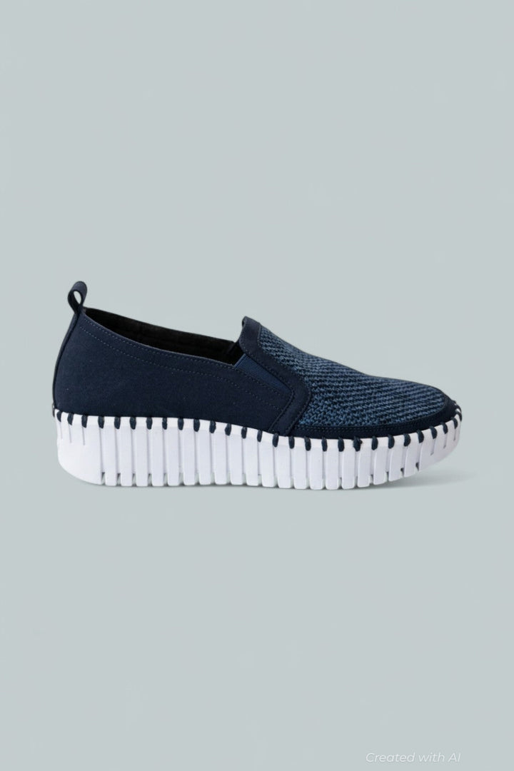 Women’s Tulip Platform Wedge Flats - Dark Indigo - Flats