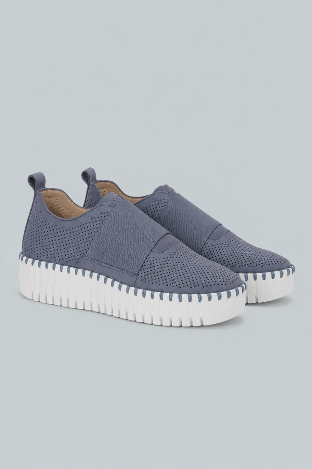 Women’s Tulip Platform Wedge Flats - Grey Blue - Flats