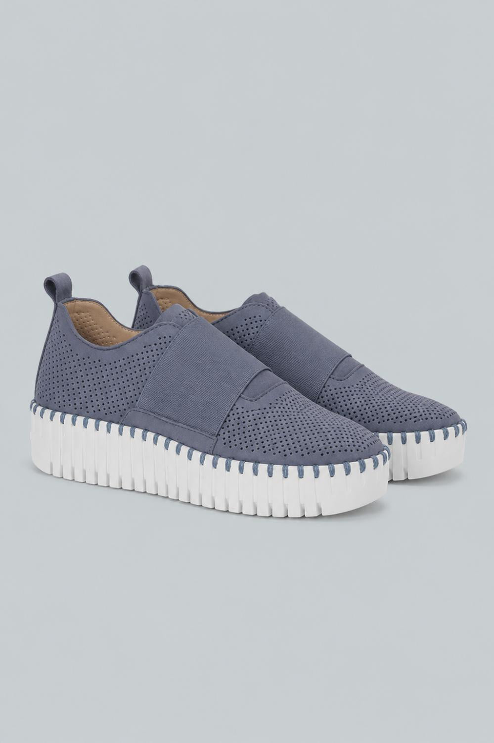 Women’s Tulip Platform Wedge Flats - Grey Blue - Flats