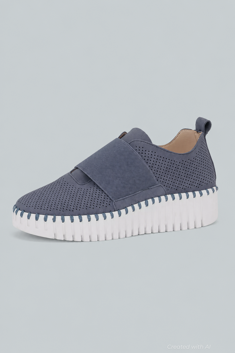 Women’s Tulip Platform Wedge Flats - Grey Blue - Flats