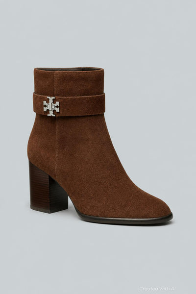 Women’s Turnlock Heeled Ankle Boot - Dark Cocoa - 8 M - Bootie
