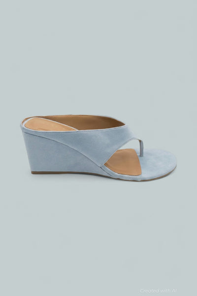 Women’s Udena Raffia Wedge Sandals - Light Blue - 8.5 - Sandals
