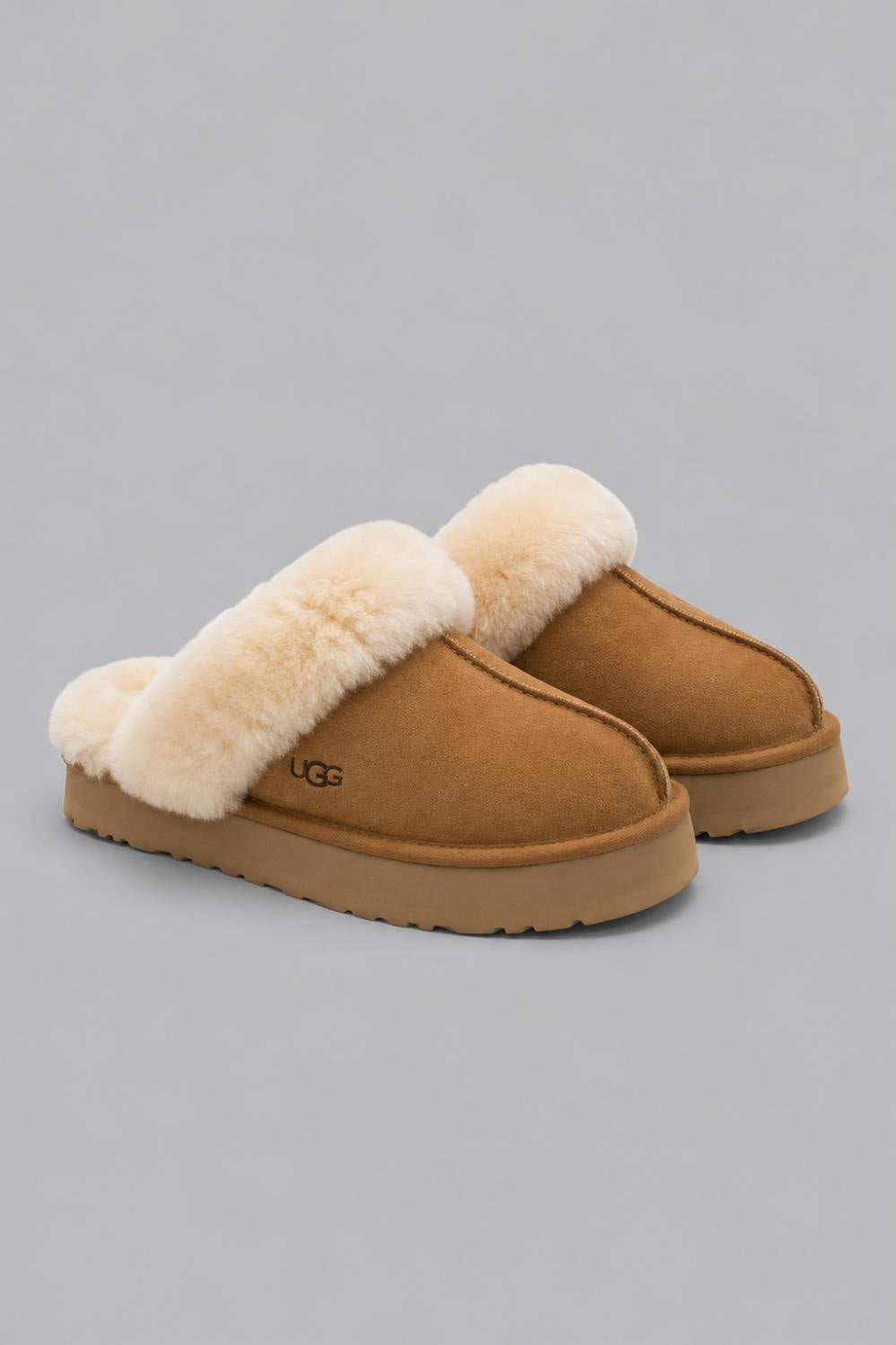 Women’s UGG Disquette Casual Slippers - Chestnut - 8 - Slip-On