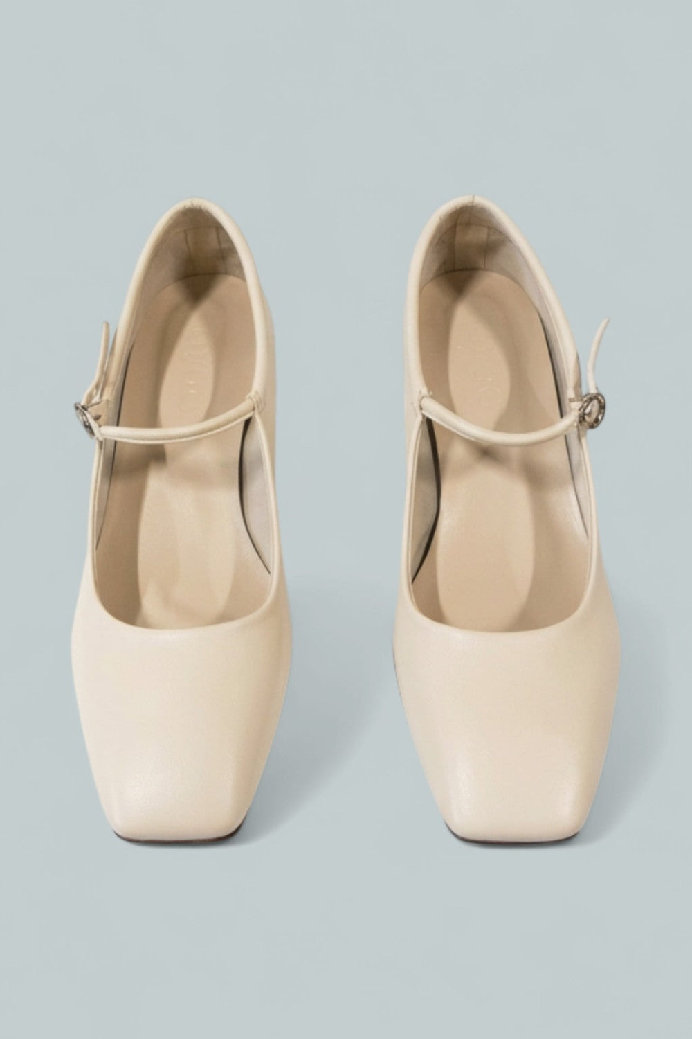 Women’s Uma Square Toe Mary Jane Flats - Creamy - 9.5 US / 39.5 EU - Mary Jane