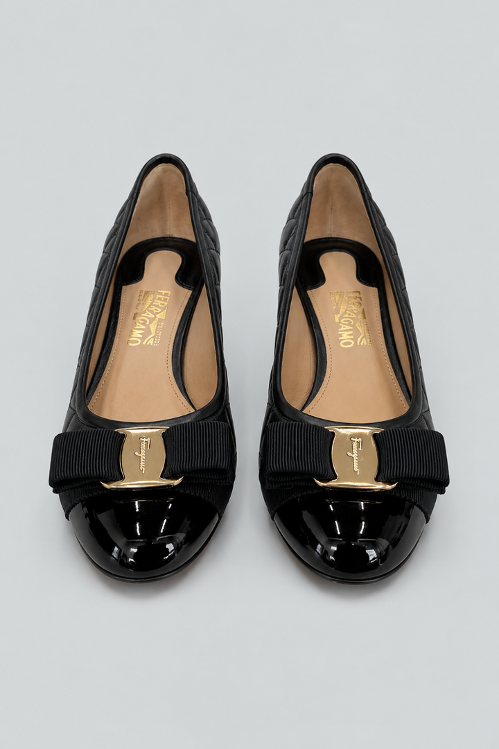 Women’s Varina Quilted Ballet Flats - Nero - 6.5 NARROW - Flats
