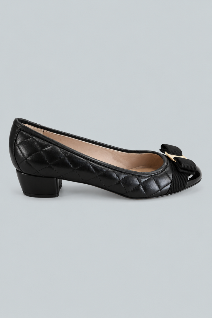 Women’s Varina Quilted Ballet Flats - Nero - 6.5 NARROW - Flats