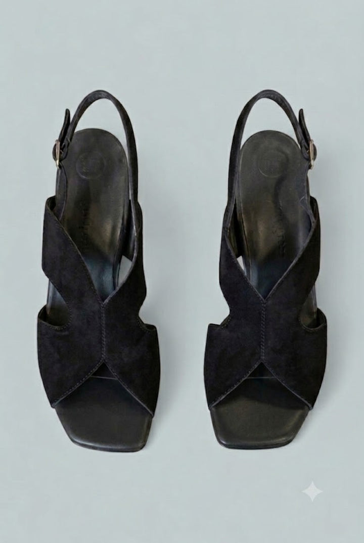 Women’s Verona Slingback Sandals - Black Suede - Slingback