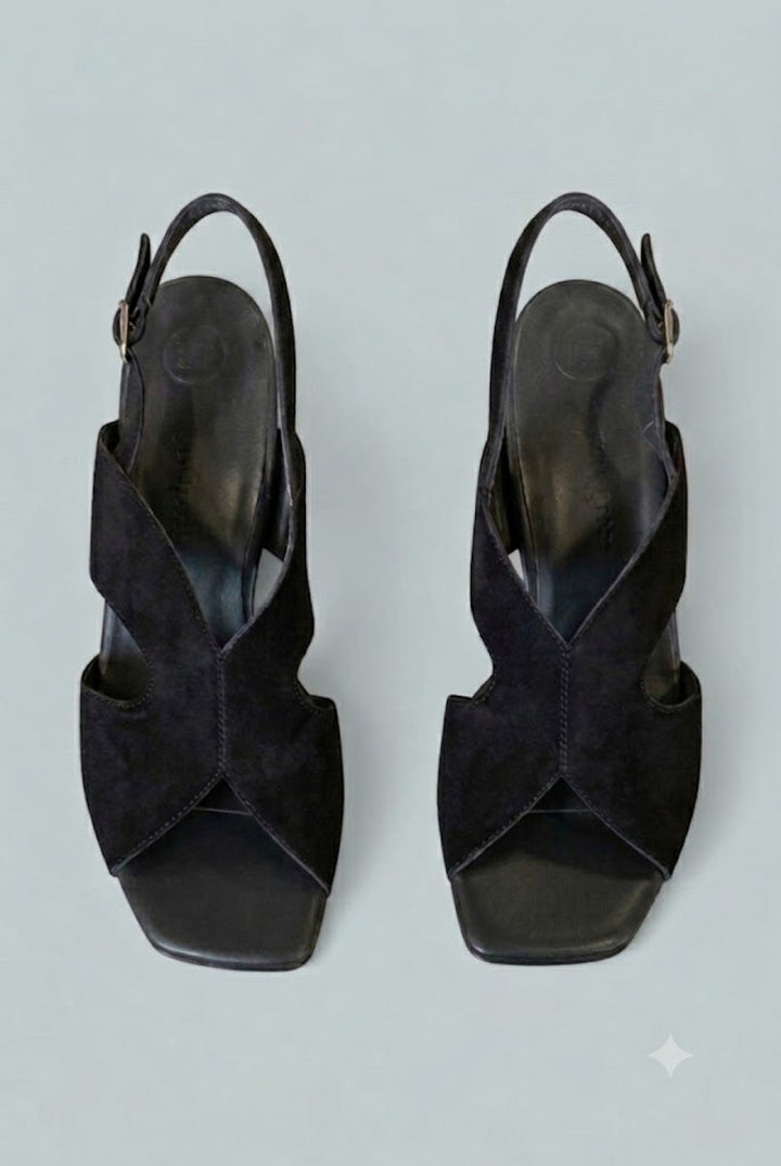 Women’s Verona Slingback Sandals - Black Suede - Slingback