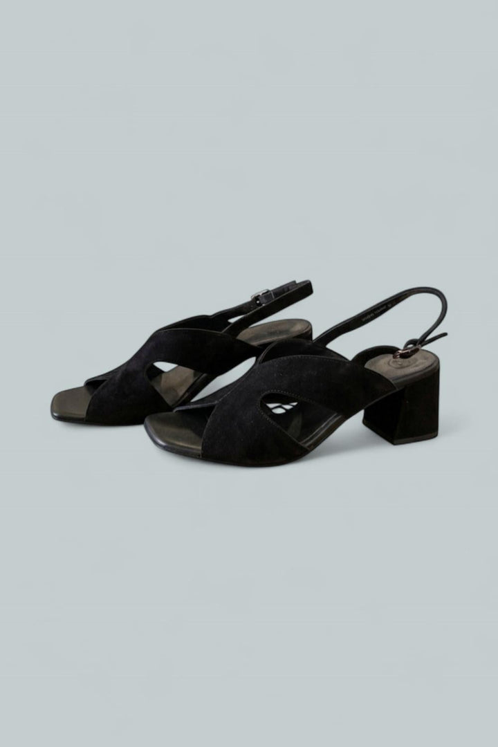 Women’s Verona Slingback Sandals - Black Suede - Slingback