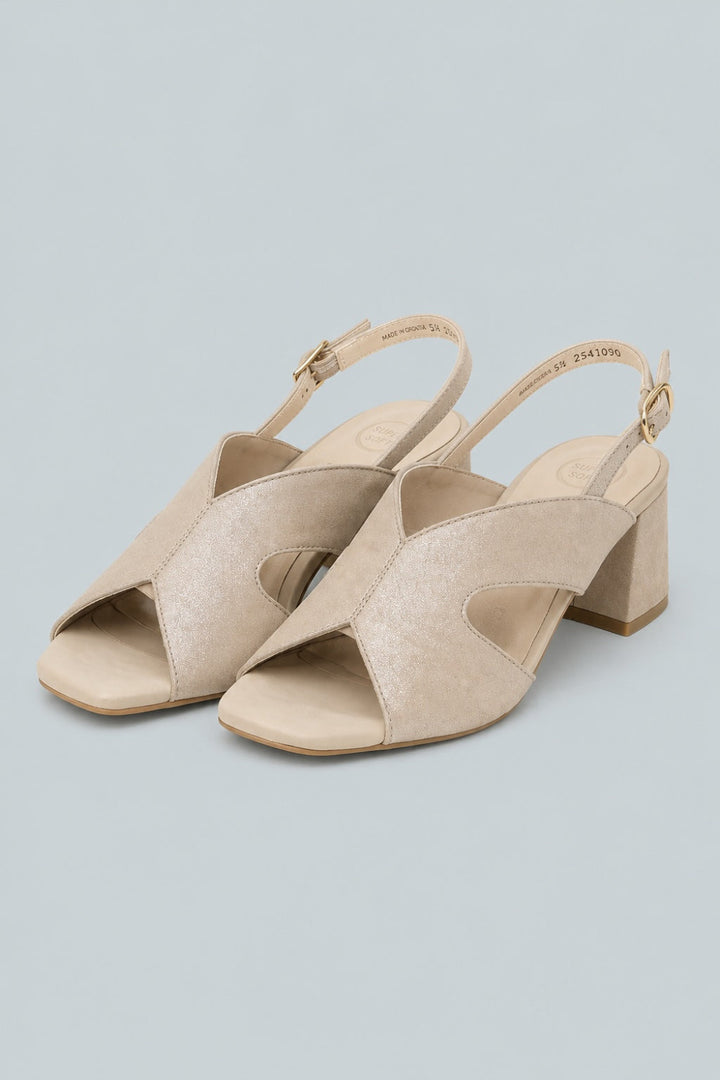Women’s Verona Slingback Sandals - Cache Metallic Suede - 8 - Pumps