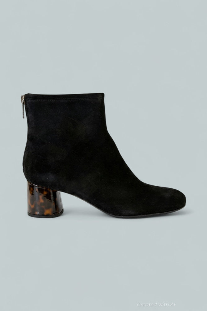 Women’s Veta Block Heel Booties - Nero - 6 US / 36 EU - Boots