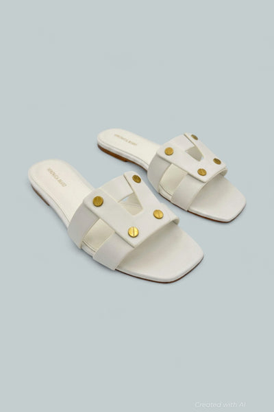 Women’s Via Leather Slide Sandals - Coconut - 9.5 - Sandals