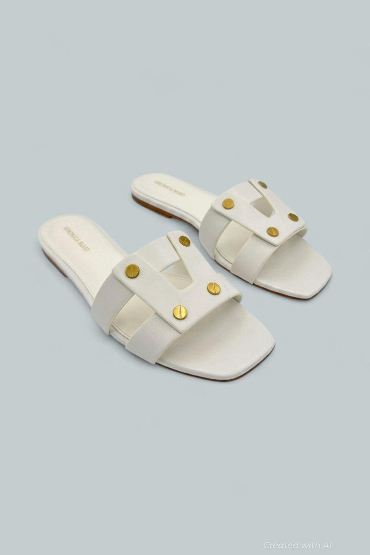 Women’s Via Leather Slide Sandals - Coconut - 9.5 - Sandals