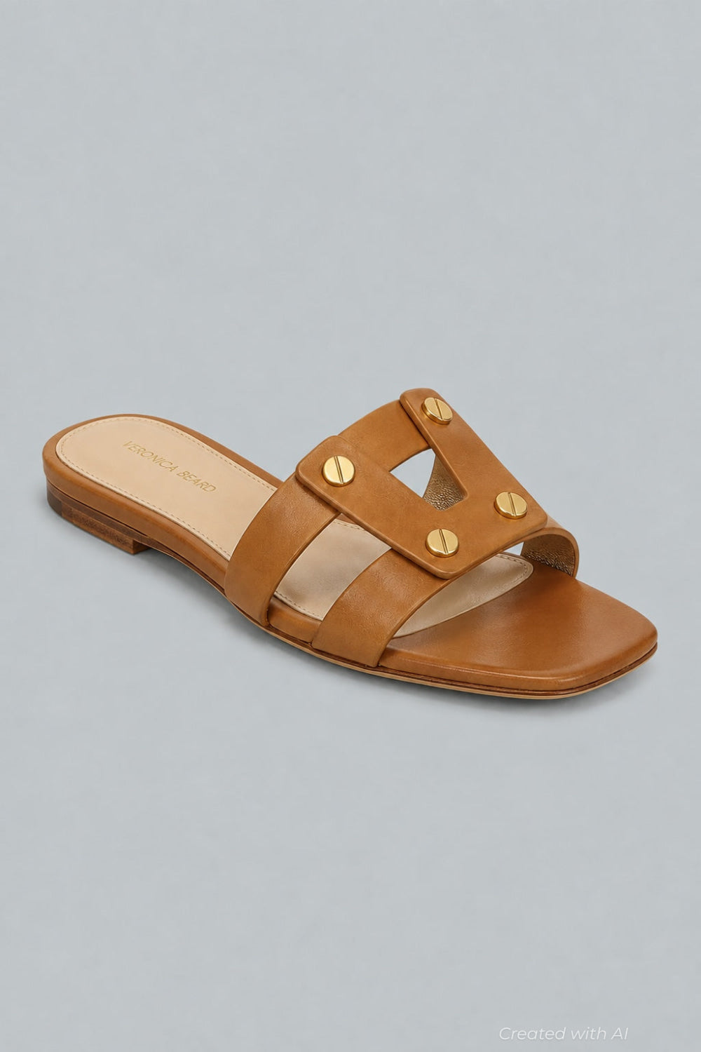 Women’s Via Leather Slide Sandals - Honey - Sandals