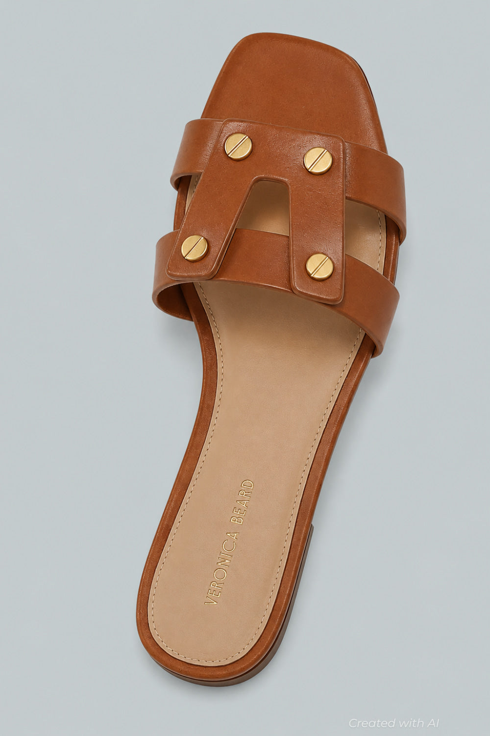 Women’s Via Leather Slide Sandals - Honey - Sandal