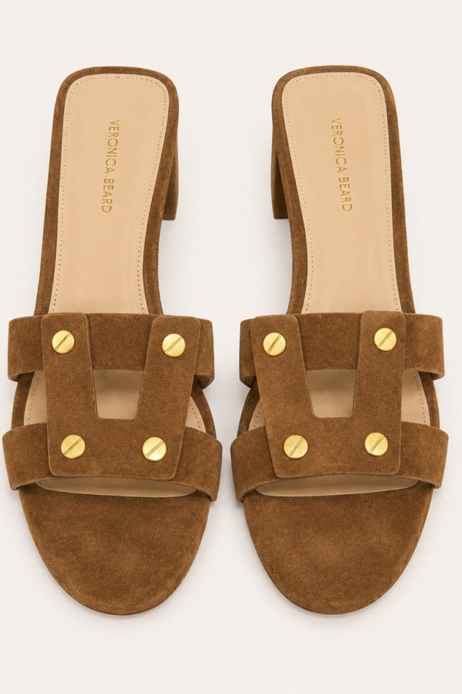 Women’s Via Studded Slide Sandals - Chestnut - Sandal