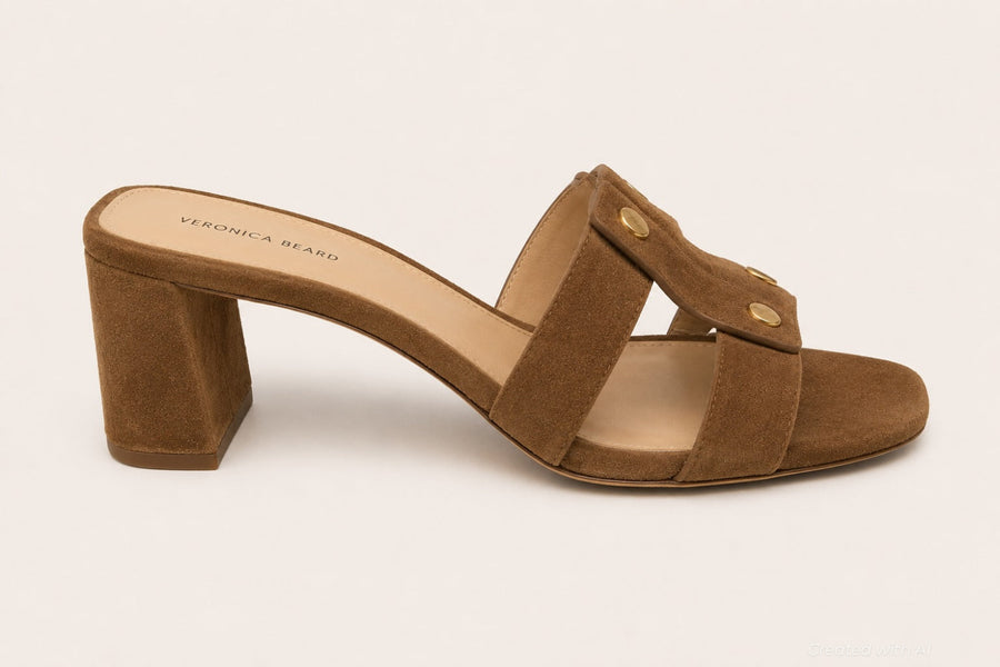 Women’s Via Studded Slide Sandals - Chestnut - Sandals