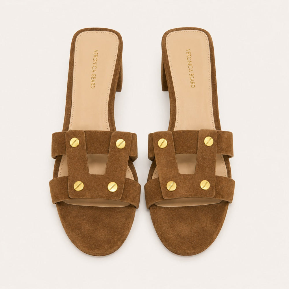 Women’s Via Studded Slide Sandals - Chestnut - Sandal
