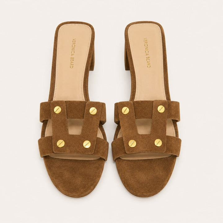 Women’s Via Studded Slide Sandals - Chestnut - Sandal