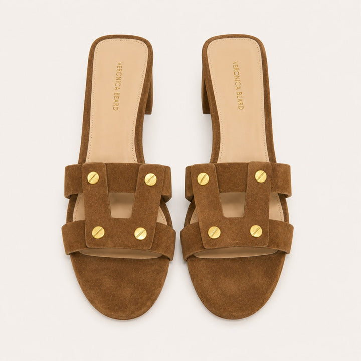 Women’s Via Studded Slide Sandals - Chestnut - Sandal