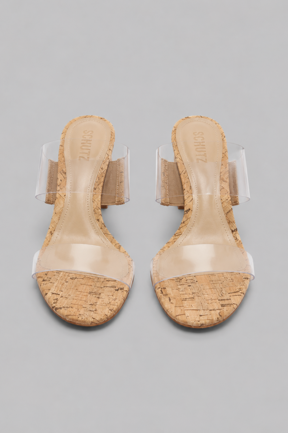 Women’s Victorie Block Heel Slide Sandals - Transparent/Cork - Sandal