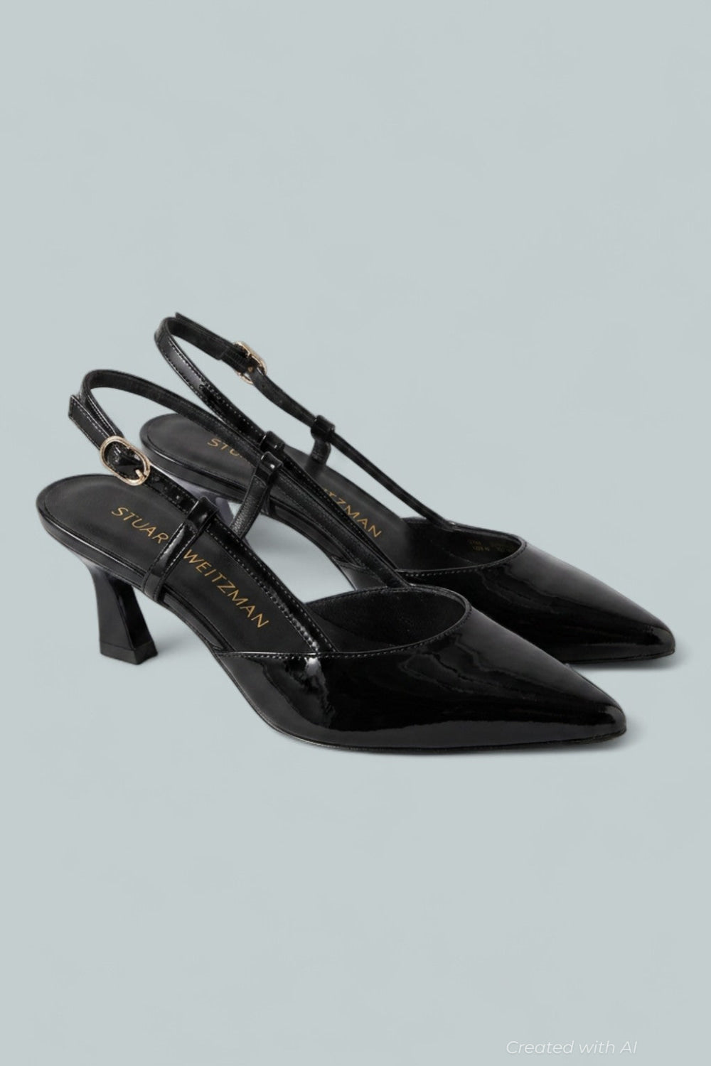 Women’s Vinnie 50 Slingback Kitten Heels - Black - 9 - Slingback