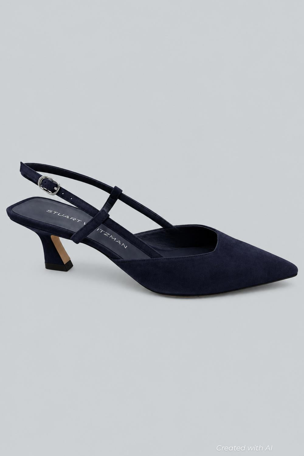 Women’s Vinnie 50 Slingback Suede Pumps - Nice Blue - Slingback