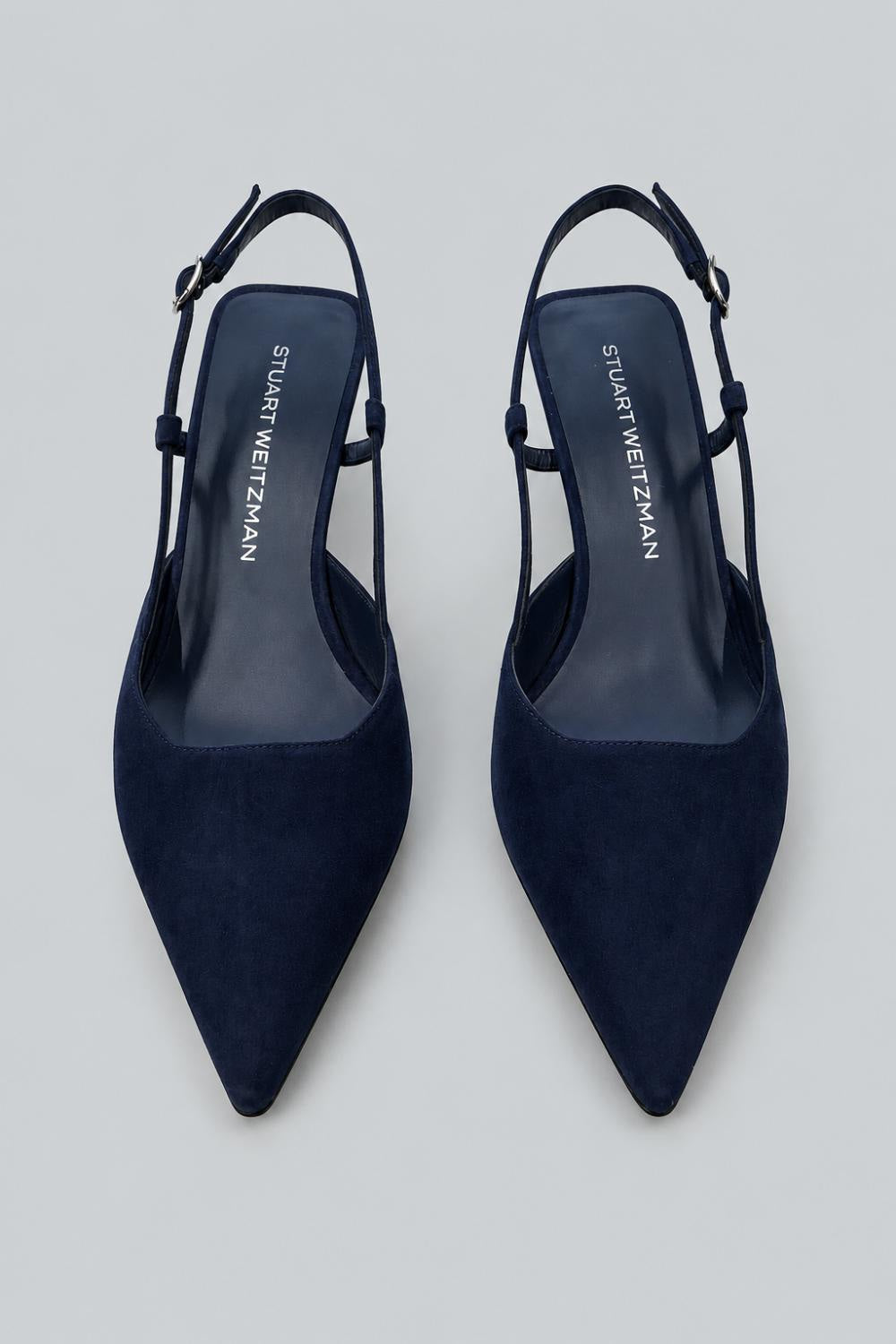 Women’s Vinnie 50 Slingback Suede Pumps - Nice Blue - Slingback