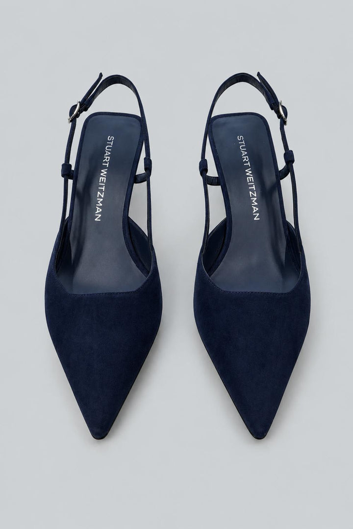 Women’s Vinnie 50 Slingback Suede Pumps - Nice Blue - Slingback