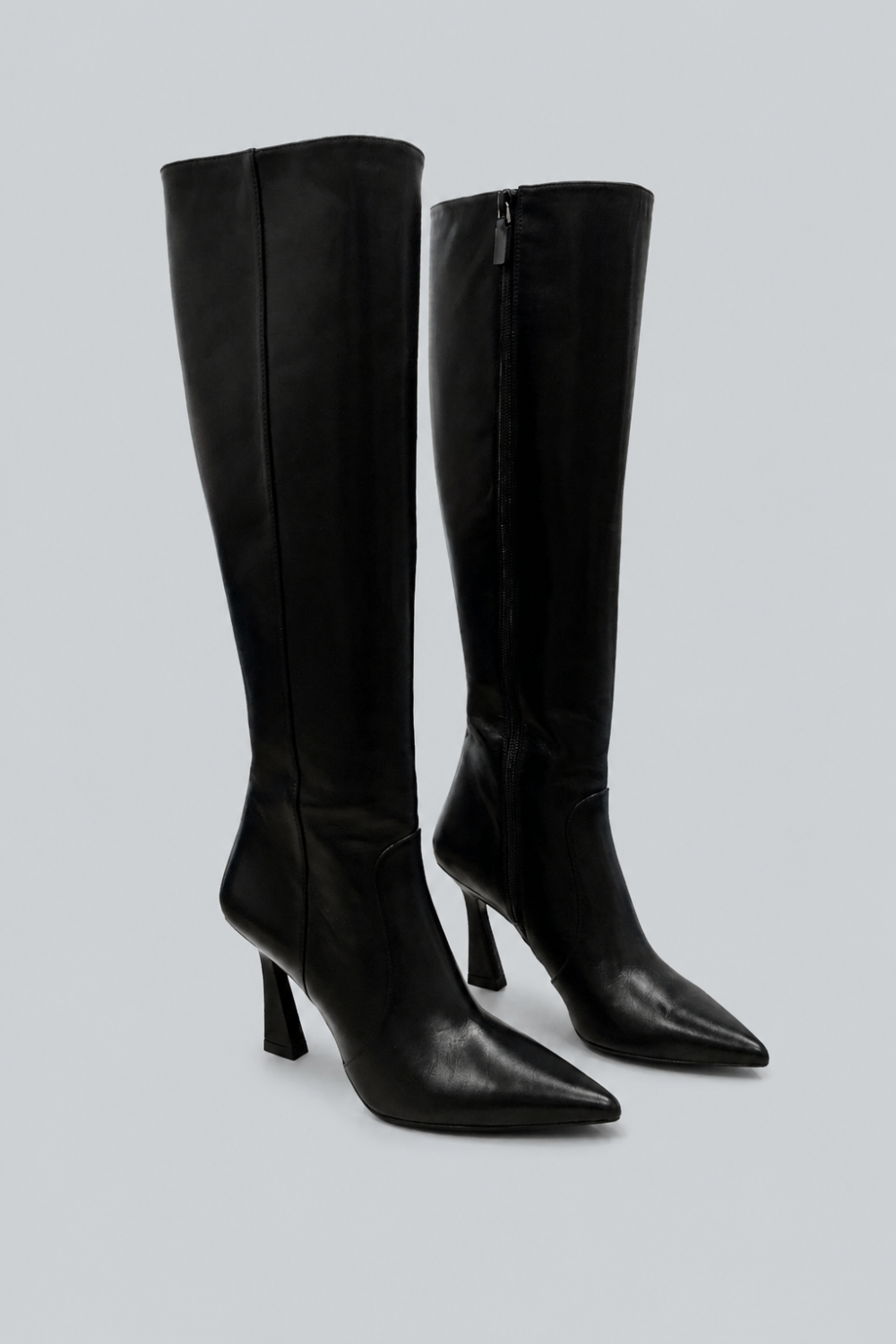 Women’s Vinnie 85 Leather Tall Boots - Black - 6.5 - Loafers