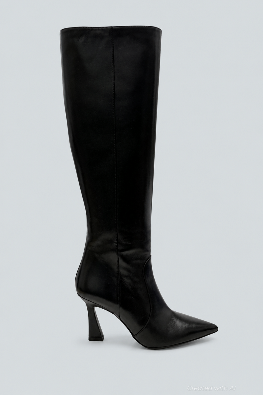 Women’s Vinnie 85 Leather Tall Boots - Black - 6.5 - Loafers