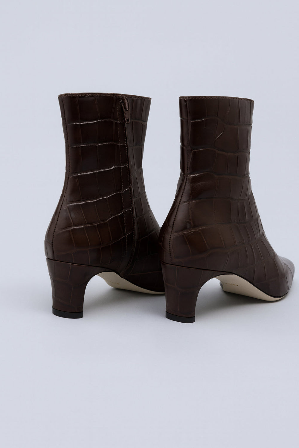 Women’s Wally Croc-Embossed Ankle Boots - Espresso Croc - Boots