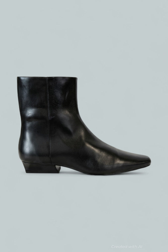 Women’s Wally Flat Ankle Boots - Black - Boots