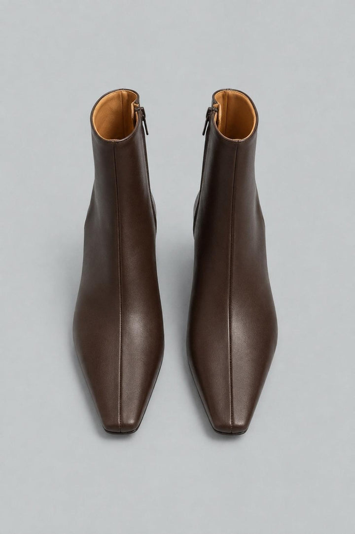 Women’s Wally Leather Ankle Booties - Espresso Leather - 6 W US / 36 EU - Bootie
