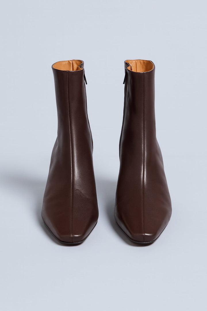 Women’s Wally Leather Ankle Booties - Espresso Leather - Bootie