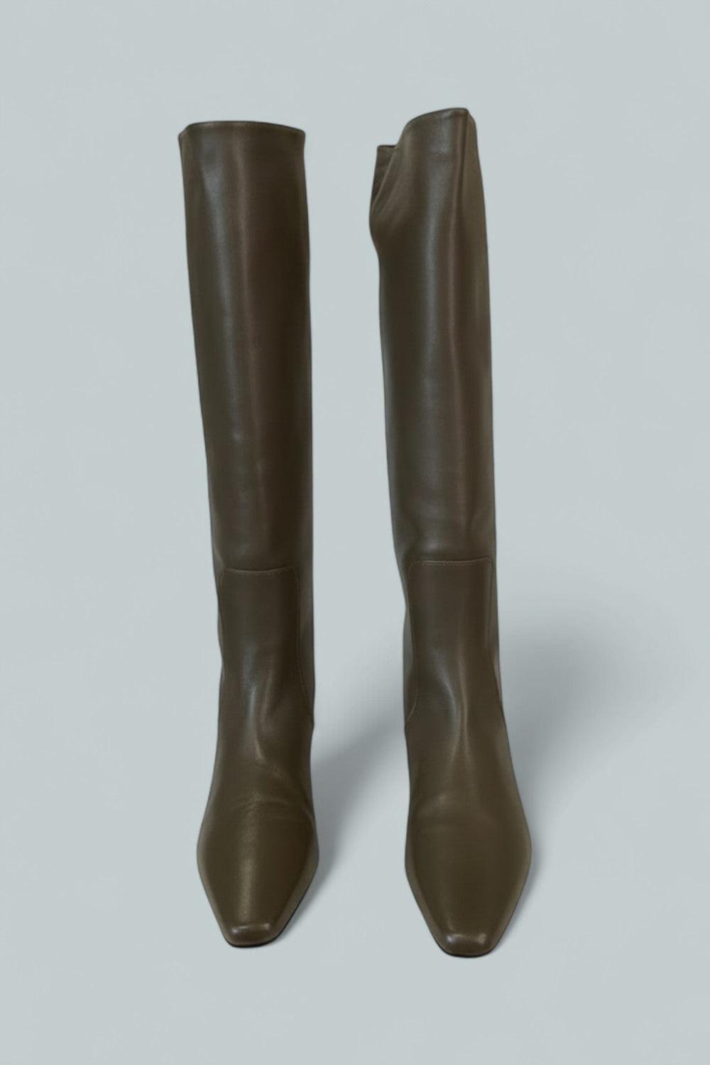 Women’s Wally Leather Flat Boots - Truffle Leather - Loafers