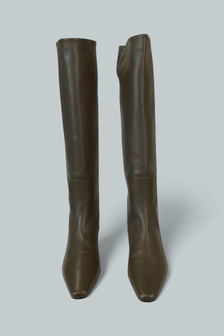 Women’s Wally Leather Flat Boots - Truffle Leather - Loafers