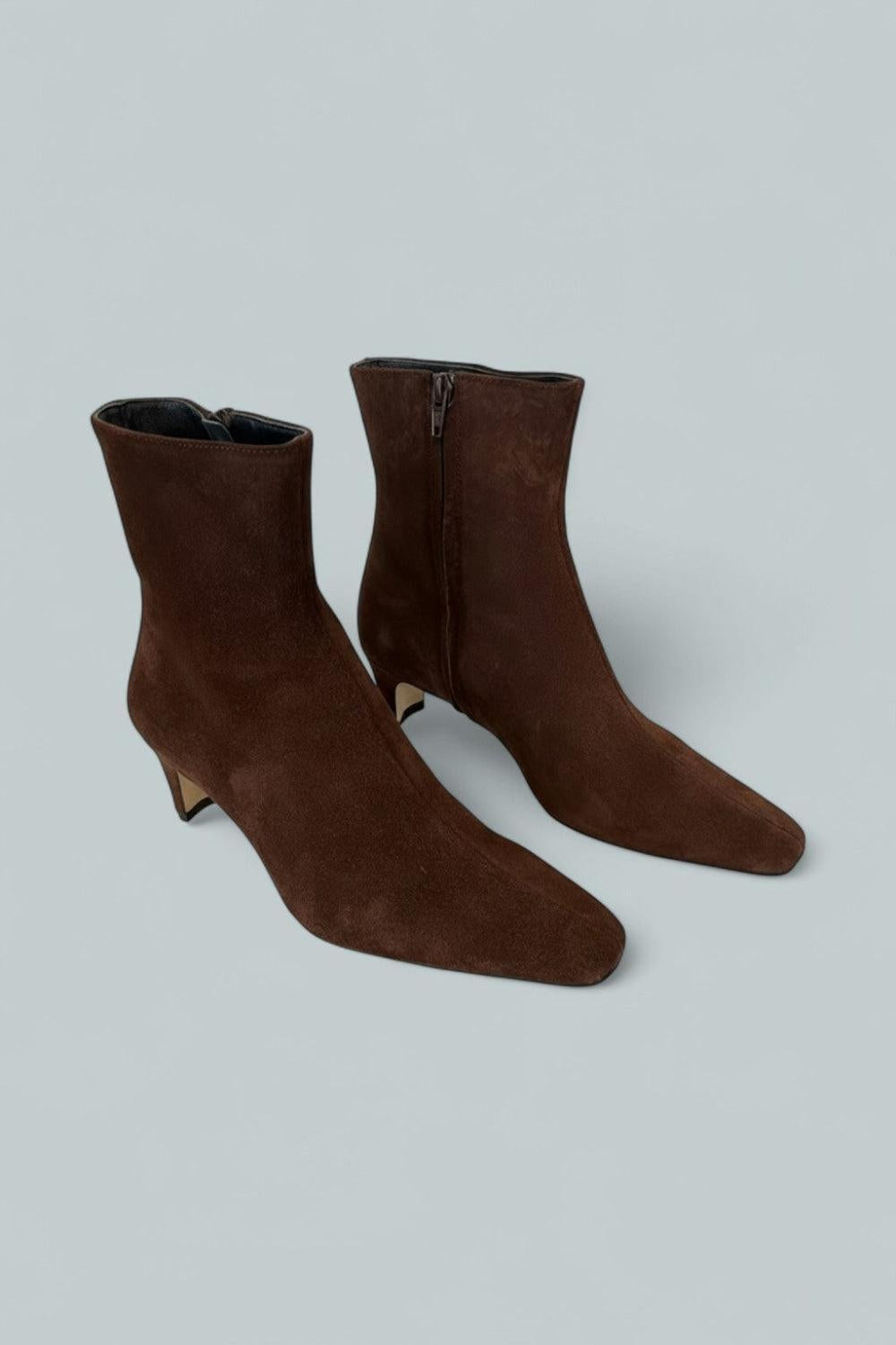 Women’s Wally Suede Ankle Booties - Mahogany Suede - Boot