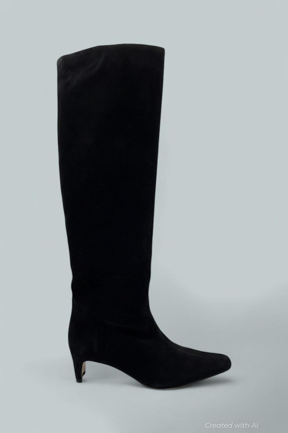Women’s Wally Suede Tall Boots - Black Suede - 7.5 US / 37.5 EU - Boots