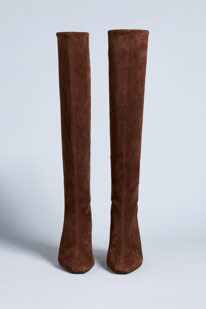 Women’s Wally Suede Tall Boots - Mahogany Suede - Boots