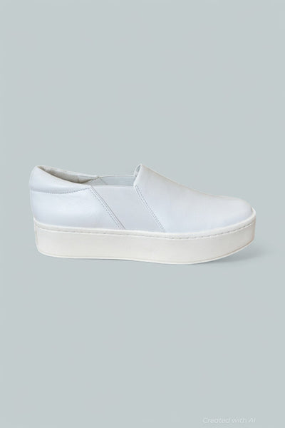 Women’s Warren Slip On Loafer Sneakers - Plaster Leather - Slip-On