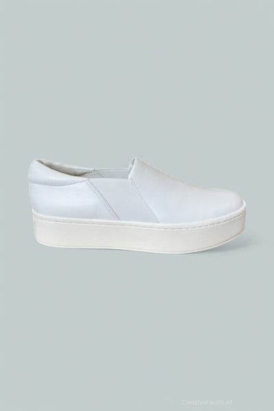 Women’s Warren Slip On Loafer Sneakers - Plaster Leather - Slip-On