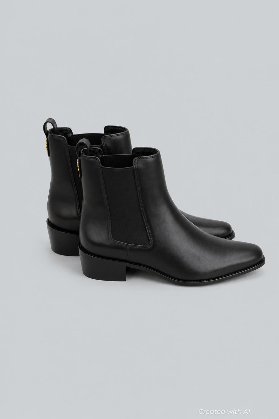 Women’s Western Pointed Ankle Chelsea Boots - Perfect Black - 9.5 - Bootie