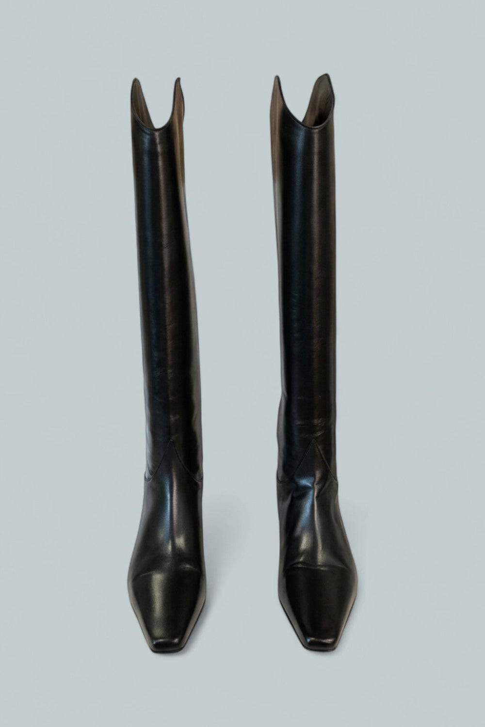 Women’s Western Wally Leather Tall Boots - Black Leather - 7.5 US / 37.5 EU - Boots